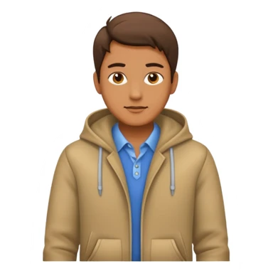 man, shot from the center of the chest, but wearing clothes sticker