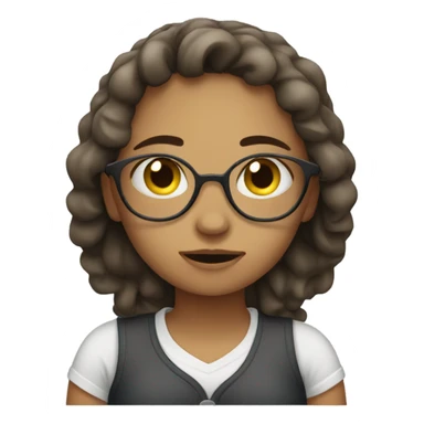 Girl tired after work  sticker