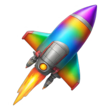 crazy rainbow colored rocket rakoon sticker