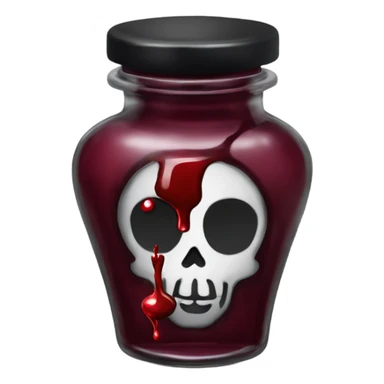 a stylish potion bottle with blood and a gothic lid, perfect for a vampire girl theme." sticker