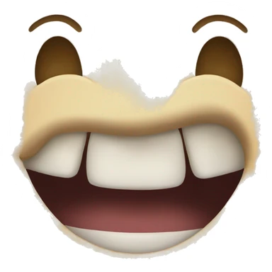 Happy covering mouth emoji sticker