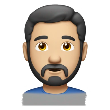 a man losing at casino at roulette, dark short hair, chubby face, red cheeks, blue shirt, short dark beard sticker