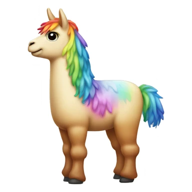 rainbow llama unicorn sticker