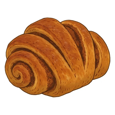 ghibli style franzbrötchen pastry sticker