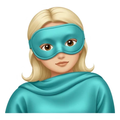 silk turquoise sleep mask sticker