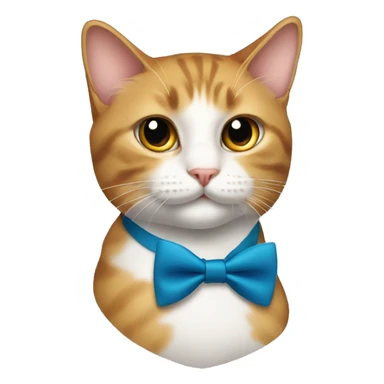 a cat wearing a bowtie sticker