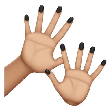 Black nails five fingers  sticker