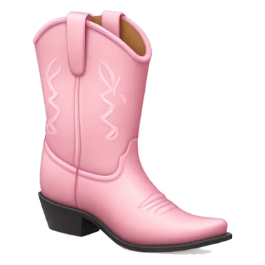 light pink cowboy boot sticker
