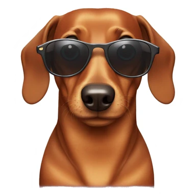 Dachshund with sunglasses sticker