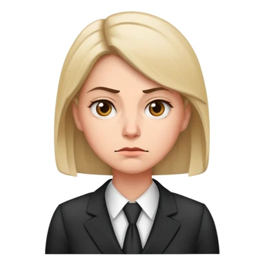 Disgruntled  female lawyer sticker