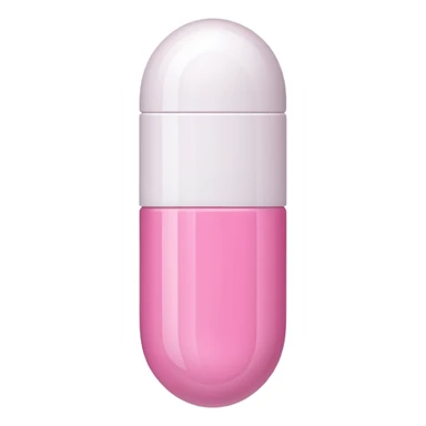pink and white capsule sticker