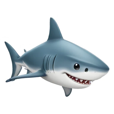 Shark with hearts  sticker