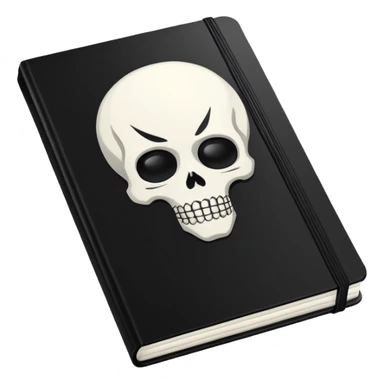A plain black notebook with deathnote written on it like in the anime  sticker