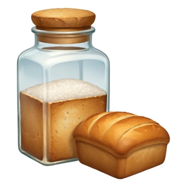 a one victorian bottle of salt and a loaf of bread sticker
