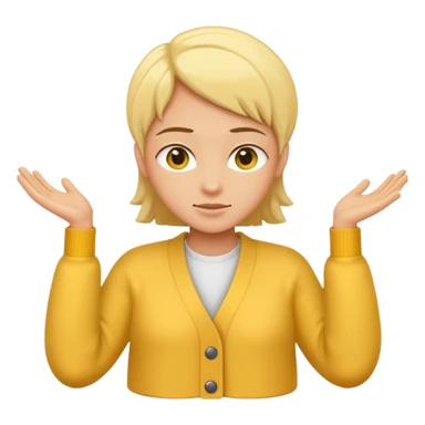 yellow head amicable shrug sticker