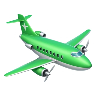 bright green airplane sticker