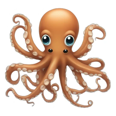 Octopus close up happy sticker