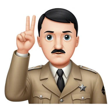 Hitler with his hand up sticker