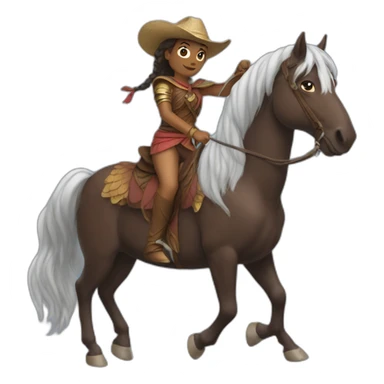 Thushara ridding a horse sticker