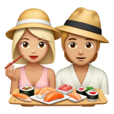 sushi date picnic sticker