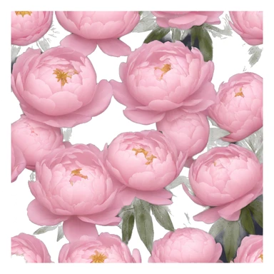 light pink peonies sticker