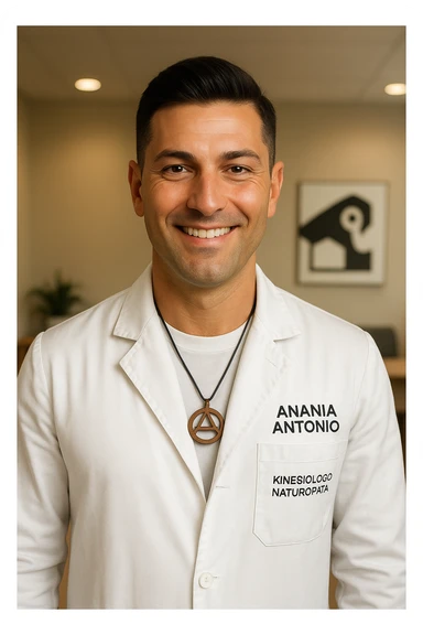 Kinesiologo chiamato Antonio Anania, immagini iperrealistiche sticker