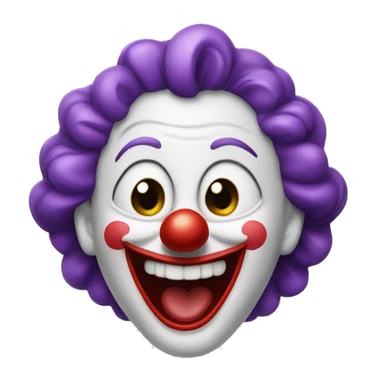 clown laughing hysterically with tear drop sticker