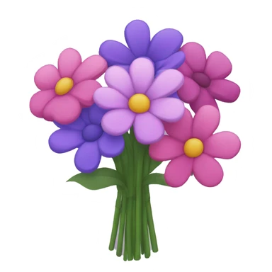 Pink and purple flower bouquet  sticker
