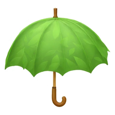 umbrella made with leaves  sticker