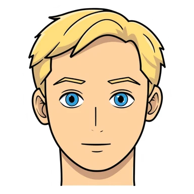 David with blonde hair and blue eyes sticker