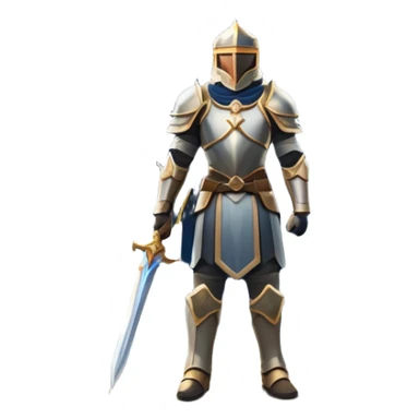 An icon featuring a hero with a closed visor, standing in a majestic, mystical landscape, inspired by RPGs like Elden Ring. The design includes a stunning, ethereal background with towering castles and distant mountains, symbolizing the adventure and mystery. Transparent background sticker