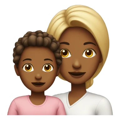 Mom and toddler sticker