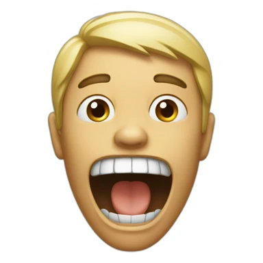 Shouting face sticker