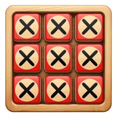 tic tac toe square 3 squares by 3 squares  sticker
