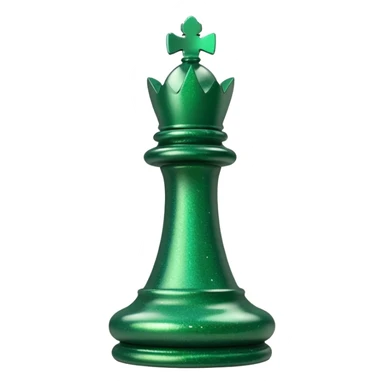 green glitter chess piece rook sticker