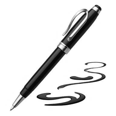 Signature with pen sticker