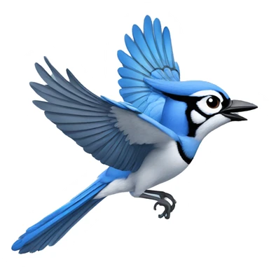 Flying Blue Jay sticker