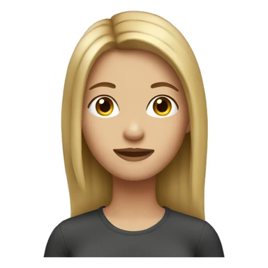 Girl with dirty blonde straight hair  sticker