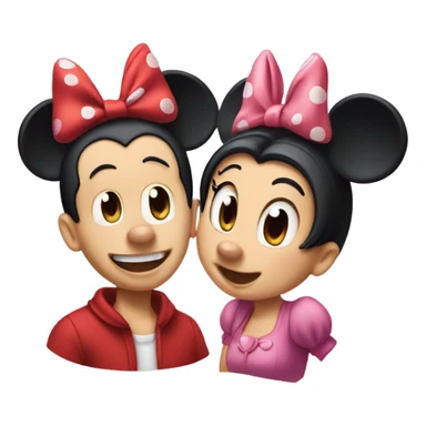Mickey and Minnie mouse sticker