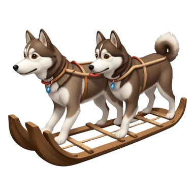 dog sled sticker