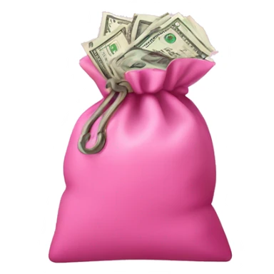 Pink bag full of moneyi sticker