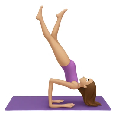 Brown long hair girl doing Pilates sticker