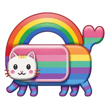 nyan cat pixelated sticker