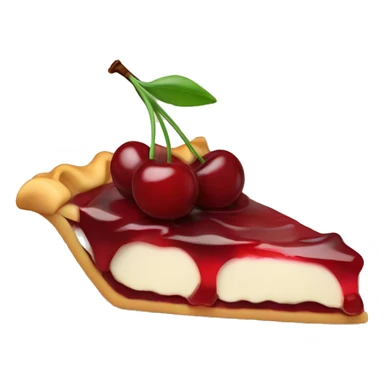 Cherry filling pie slice  sticker