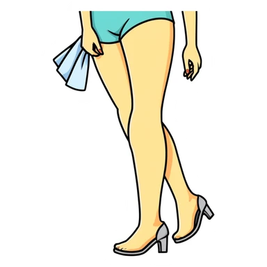 Lady with leg cast sticker