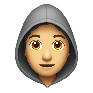 emoji khinkali programmer in hoodie sticker