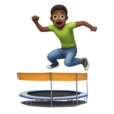 Dude jumping on trampoline sticker