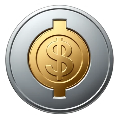 Coin silver, Dollar sign. sticker