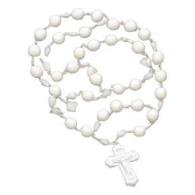 Rosary white and cute sticker