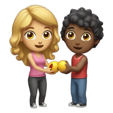 couple playing video game together sticker